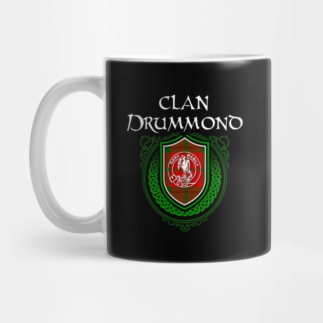 Clan Drummond Surname Scottish Clan Tartan Crest Badge by Celtic Folk